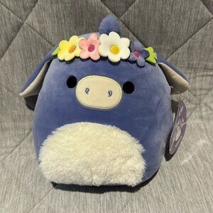 NWT 8” Milanda The Donkey Squishmallow Easter Edition floral flower crown